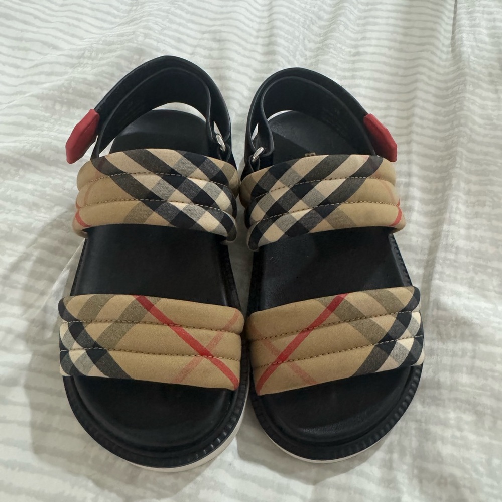Burberry Plaid Strap Sandals
